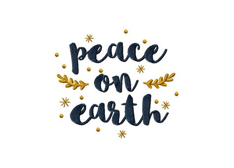 Peace On Earth Embroidery Design – Daily Embroidery