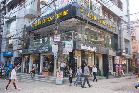 20 April 2018 - Nepal ::shopping Center at Thamel Street in Kathmandu Editorial Stock Image ...