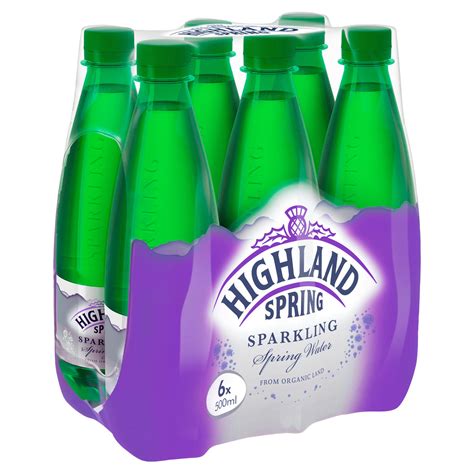 Highland Spring Sparkling Spring Water 6 x 500ml | Still & Flavoured Water | Iceland Foods