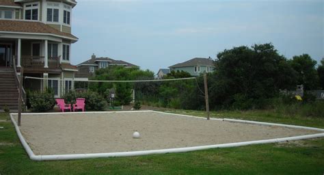 Outdoor Sand Volleyball Court Installation on the Outer Banks