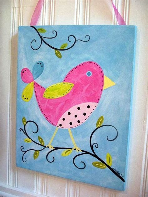 30 More Canvas Painting Ideas | Birds, Cute birds and Canvases