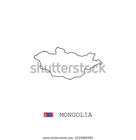 Mongolia Vector Map Outline Line Linear Stock Vector (Royalty Free) 2210888385 | Shutterstock