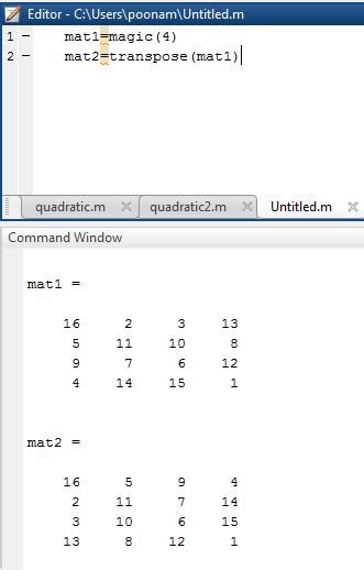 Transpose Matrix Matlab | How We Can Do Transpose Matrix in Matlab?