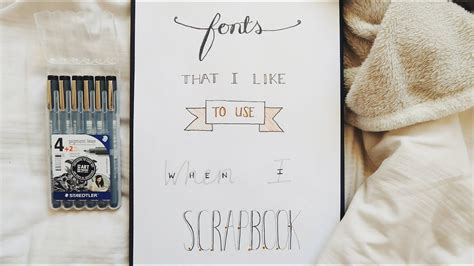 Favourite Fonts for scrapbooking || Quick & Easy Handlettering - YouTube