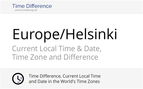 Europe/Helsinki: Time Zone in Finland, Current local time