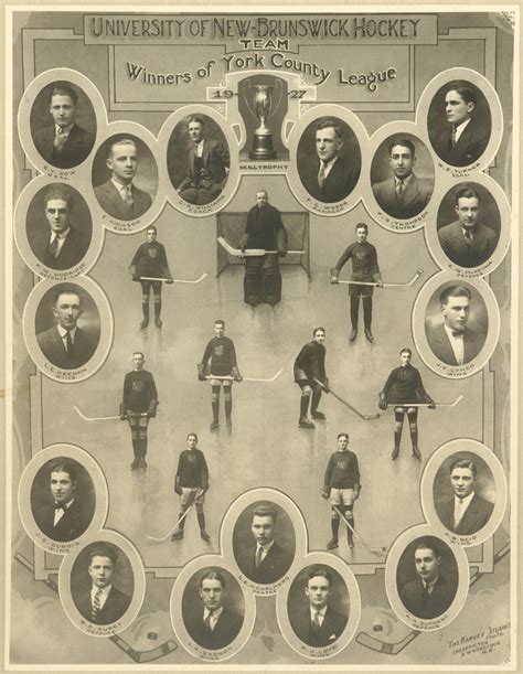 University of New Brunswick Hockey Team 1927 Champions | HockeyGods