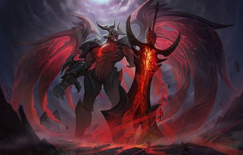 Video Game League Of Legends Sword Demon Aatrox HD Wallpaper Background Image - Wallpaper Cart ...