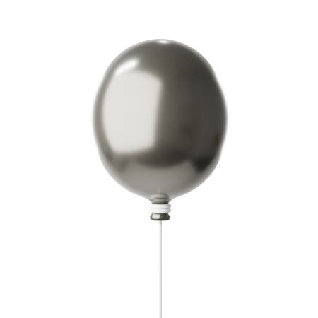 Silver Metallic Balloon Number 6 3D Icon download in PNG, OBJ or Blend format