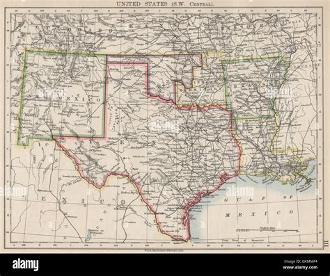 Texas oklahoma map hi-res stock photography and images - Alamy