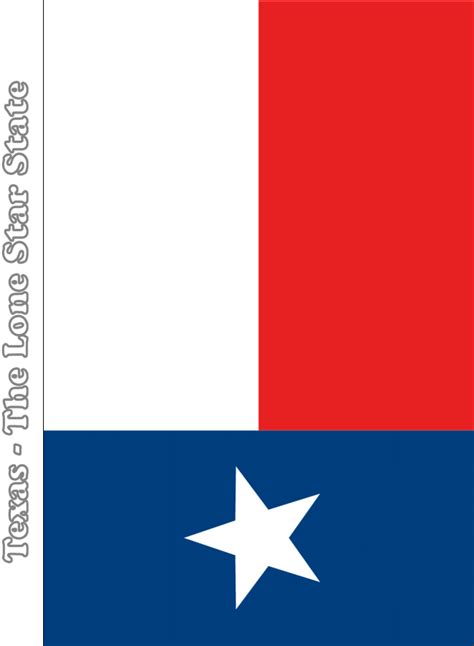 Large, Vertical, Printable Texas State Flag, from NETSTATE.COM