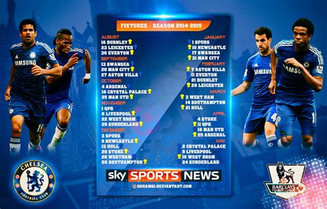 🔥 Download Fixtures Chelsea Season Barclays Premier By Hshamsi On by ...