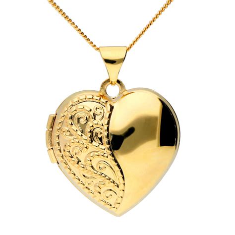 9ct Yellow Gold Heart Locket | Buy Online | Free Insured UK Delivery