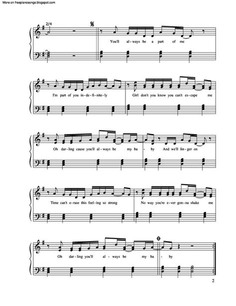 Always Be My Baby free sheet music by David Cook | Pianoshelf