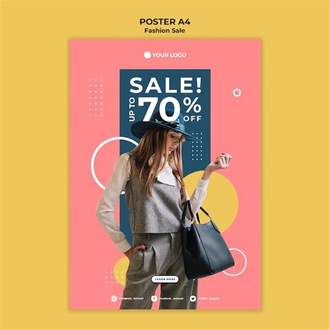 Free PSD | Fashion sale poster template