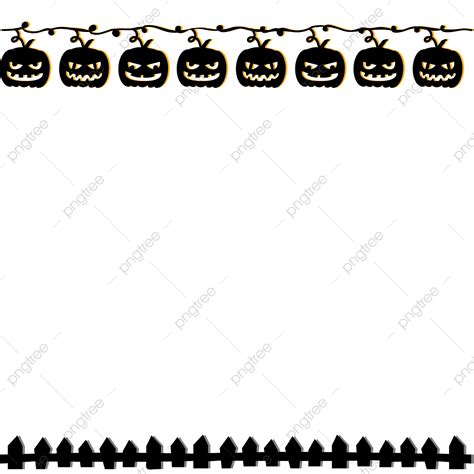 Halloween Party Border, Vector, Illustration, Transparent PNG and Vector with Transparent ...