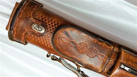 Dennis Swift 4x8 Custom Leather Pool Cue Case For Sale