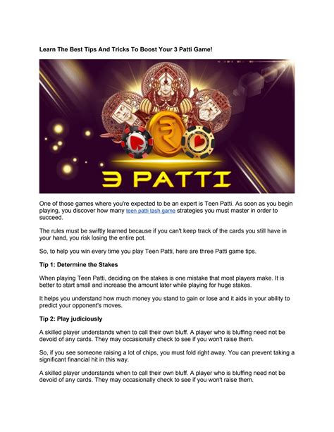 Learn The Best Tips And Tricks To Boost Your 3 Patti Game! by best ...