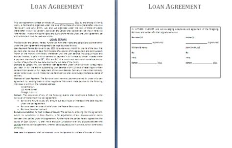 Loan Agreement Template | Free Agreement and Contract Templates