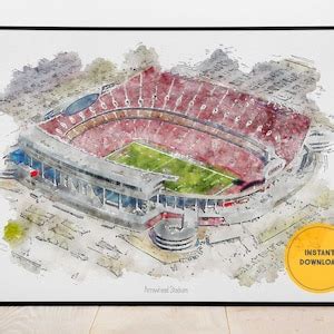 Kansas City Chiefs Stadium Print Kansas City Chiefs Poster - Etsy