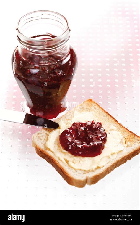 Jam on toast Stock Photo - Alamy