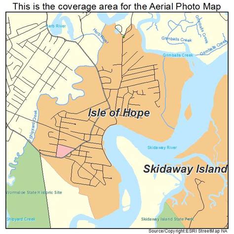 Aerial Photography Map of Isle of Hope, GA Georgia