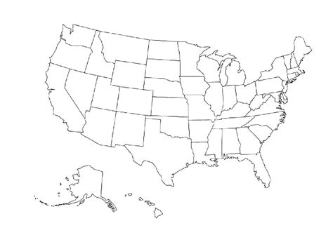 United States Outline Drawing at PaintingValley.com | Explore collection of United States ...