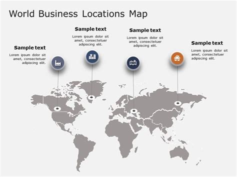 World Map 6 PowerPoint Template