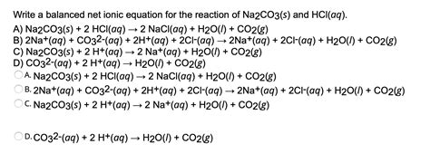 Solved Write a balanced net ionic equation for the reaction | Chegg.com