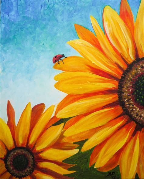 Cocktails n' Canvas | Sunflower canvas paintings, Fall canvas painting ...