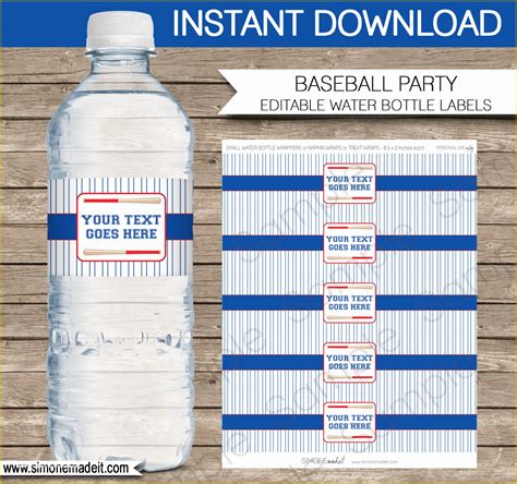 Printable Labels For Water Bottles