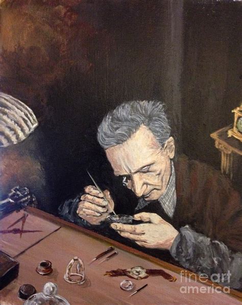 Master watchmaker Painting by Alexander Gatsaniouk