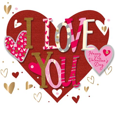 I Love You Happy Valentine's Day Greeting Card | Cards