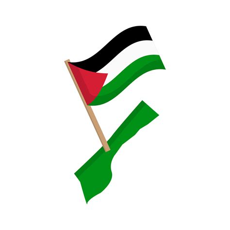 Gaza Strip map with Palestinian flag icon. Vector. 34371592 Vector Art ...