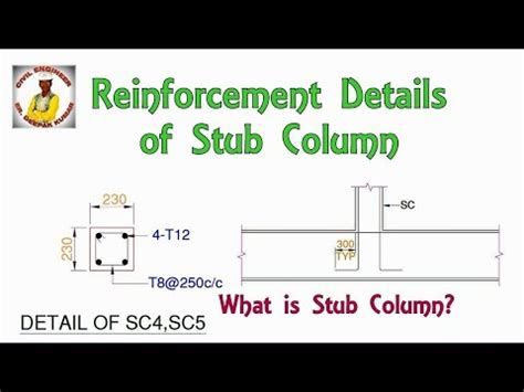 Reinforcement Details of Stub Column || What is Stub Column || - YouTube