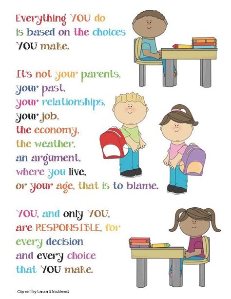 Responsibility Poster | Responsive classroom, Character education, School classroom