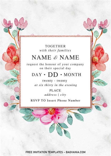 Printable Wedding Invitation Templates