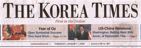 Korea Times article BDDG 2009-1-1