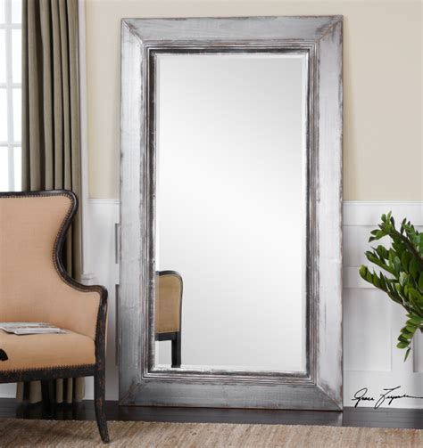 silver floor mirror - Living room decorating ideas: how to decorate a ...