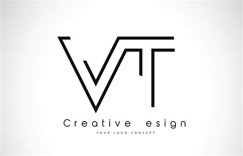 création de logo de lettre vt vt en couleurs noires. 5086829 Art vectoriel chez Vecteezy