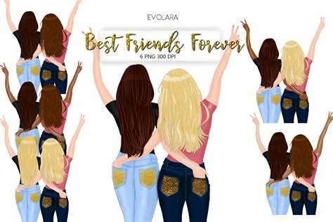 Best Friends Clipart Besties Clipart Friends Clipart BFF