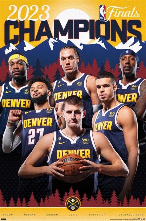 Denver Nuggets 2023 NBA Champions Official Commemorative Poster ...