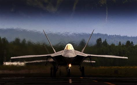 HD wallpaper: gray fighter plane, aircraft, F22-Raptor, military ...