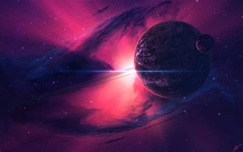 Nebula Pink Planets, HD Artist, 4k Wallpapers, Images, Backgrounds, Photos and Pictures