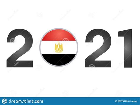 New Year 2021 with Egypt Flag Stock Vector - Illustration of eagle ...