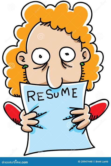 Cartoon Resume stock illustration. Illustration of humor - 20947448