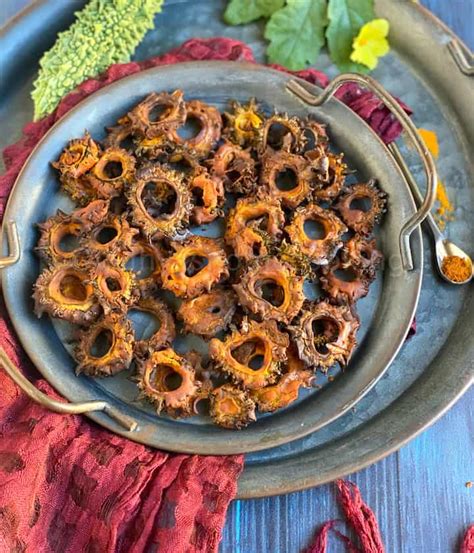 Bitter Gourd Chips | Air Fryer Bitter Gourd Chips | Karela Chips - Vidhya’s Vegetarian Kitchen