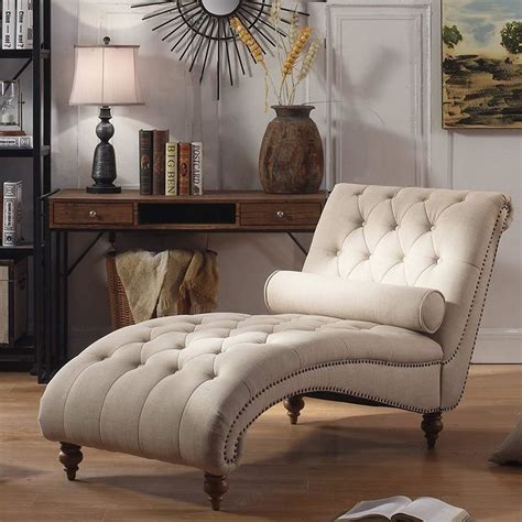 Luxorious Indoor Chaise Lounge Chair - Contemporary Tufted Living Room ...