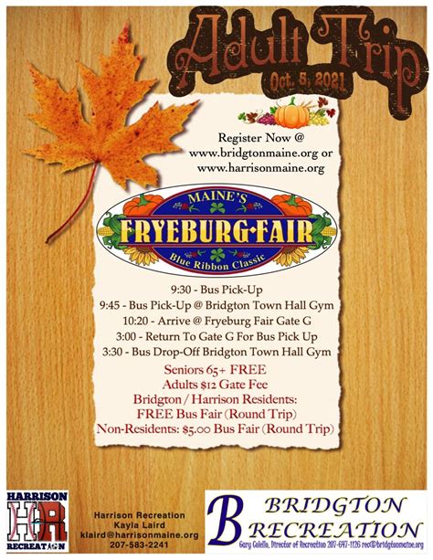 Fryeburg Fair 2021 - Town of Bridgton, Maine