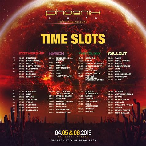 Phoenix Lights 2019 Set Times, Festival Map, & More! | EDM Identity