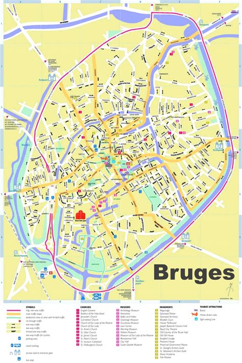 Bruges tourist map